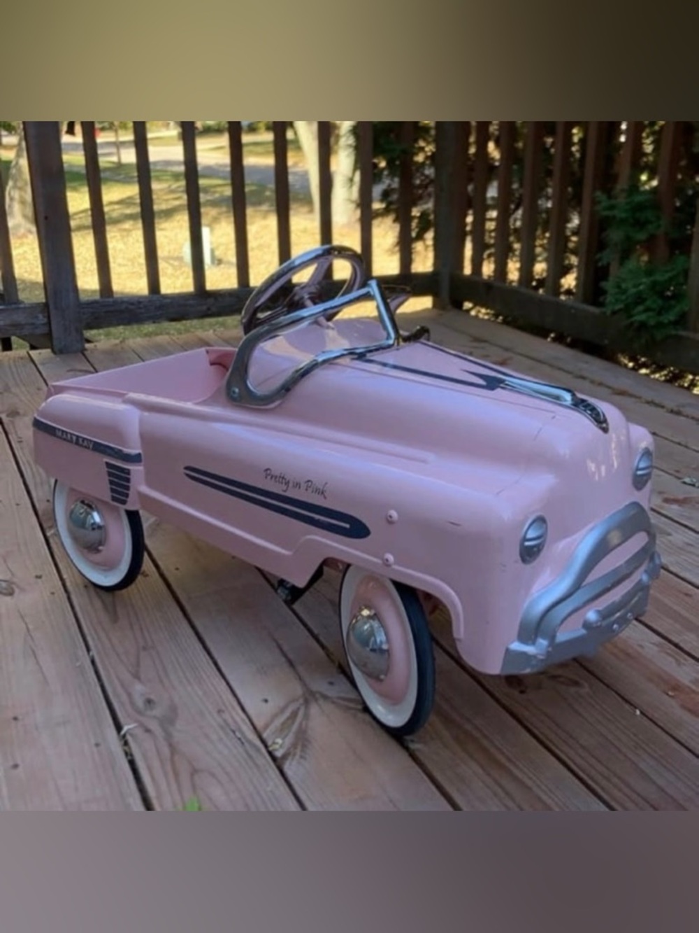 Vintage Mary Kay Pretty In Pink Pedal Car